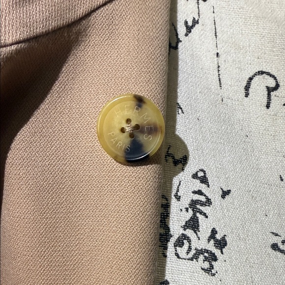 Vintage Hermes Camel Double-Breasted Trench Coat - SPECTACULAR COAT! - Picture 12 of 17